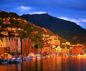 viaje a noruega puerta de los fiordos Bergen puesta de sol