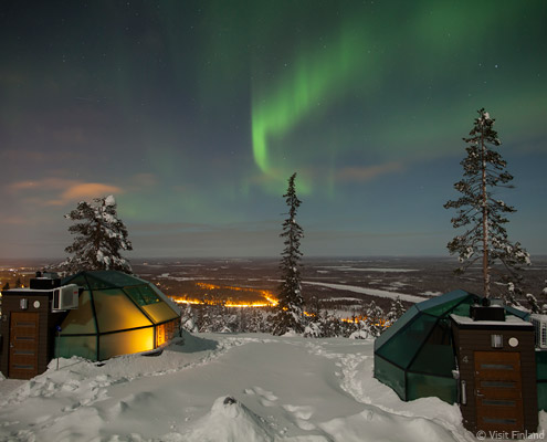 viaje a laponia levi iglu cristal auroras boreales